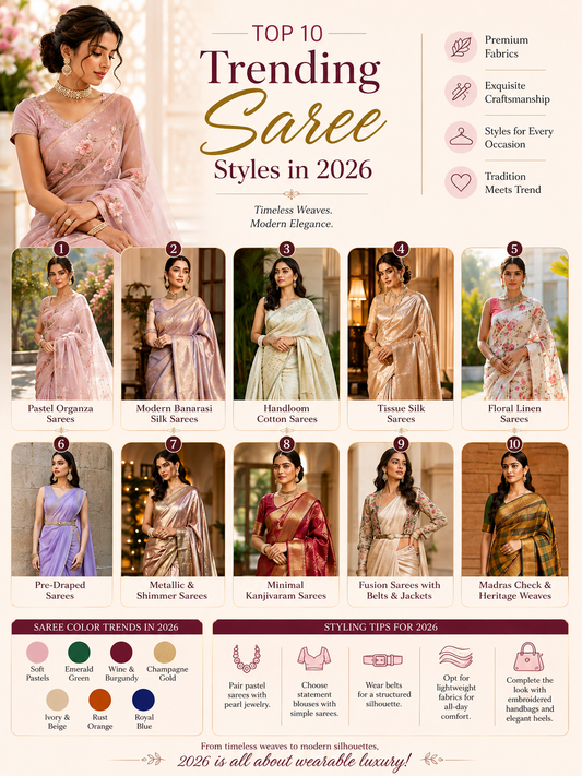 Top 10 Trending Saree Styles in 2026