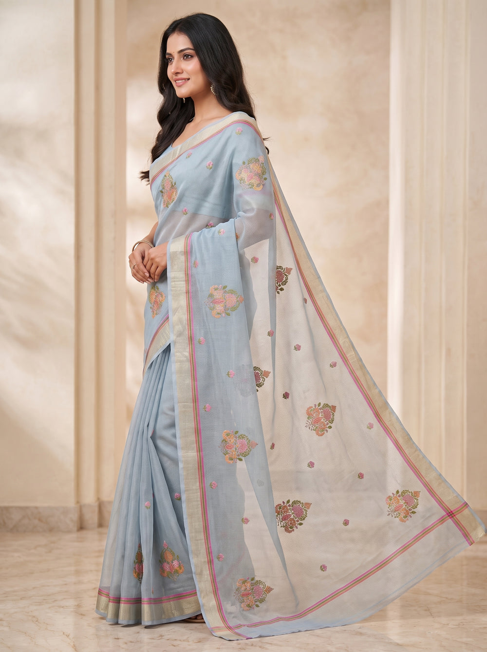 Premium Kota Doria Saree – Lightweight Grace for Every Occasion