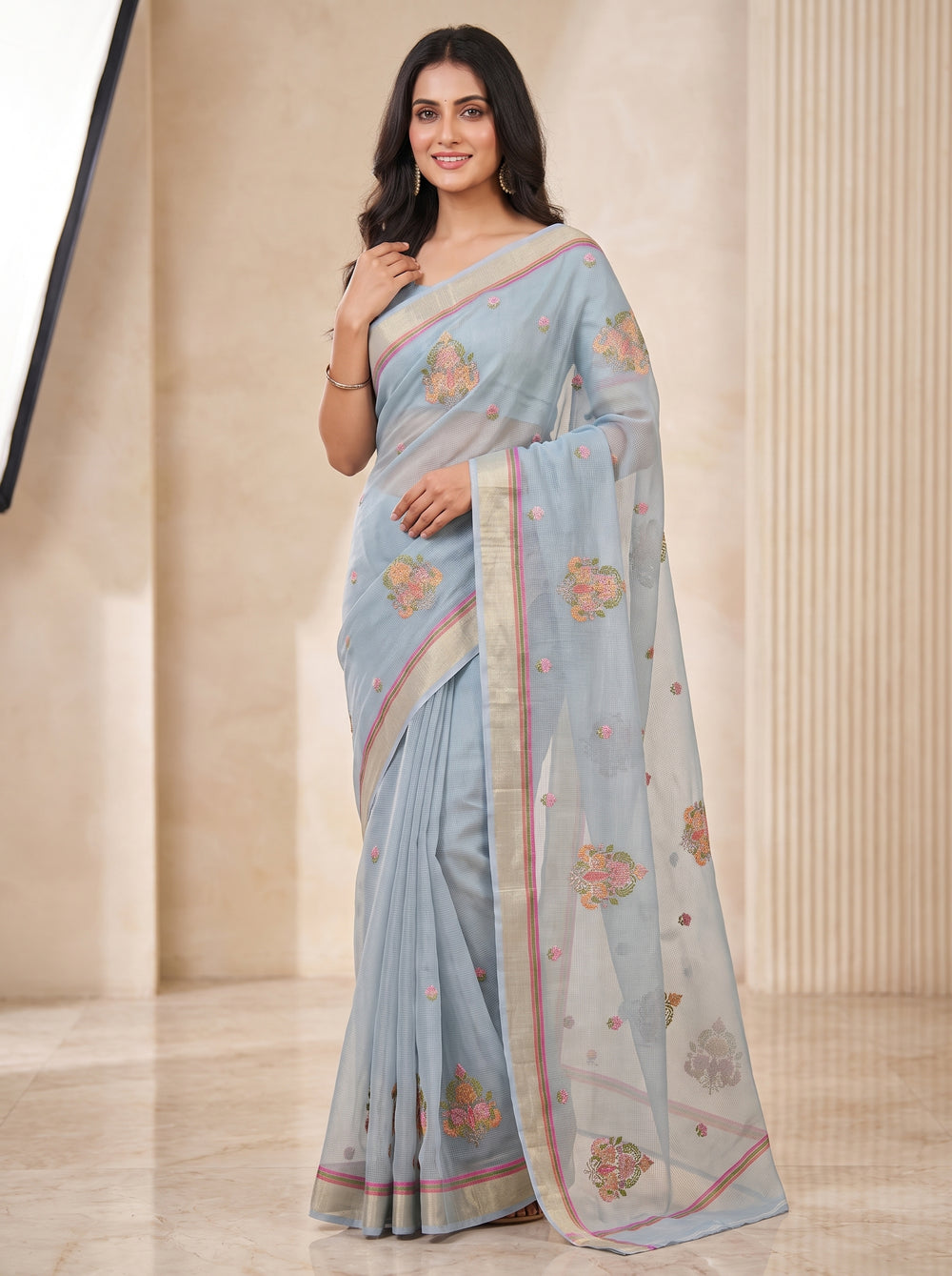 Premium Kota Doria Saree – Lightweight Grace for Every Occasion
