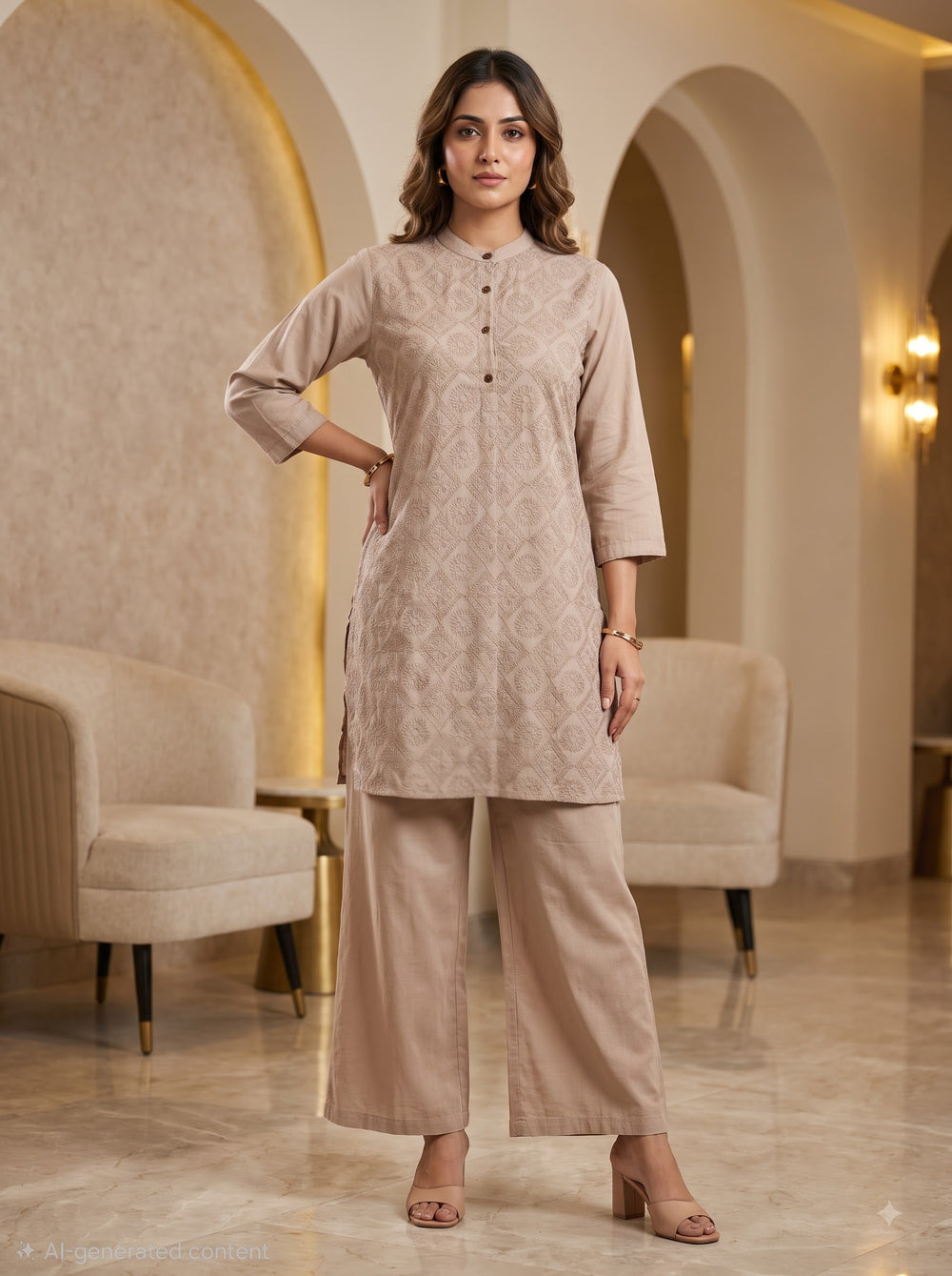 Cotton Kurti Co-ord set